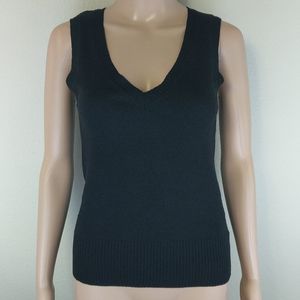 [H&M] Black V-neck Sleeveless Vest Sweater